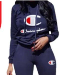CHAMPION ICUTOUT HOODIE PANTS SWEATER JOGGERS SET